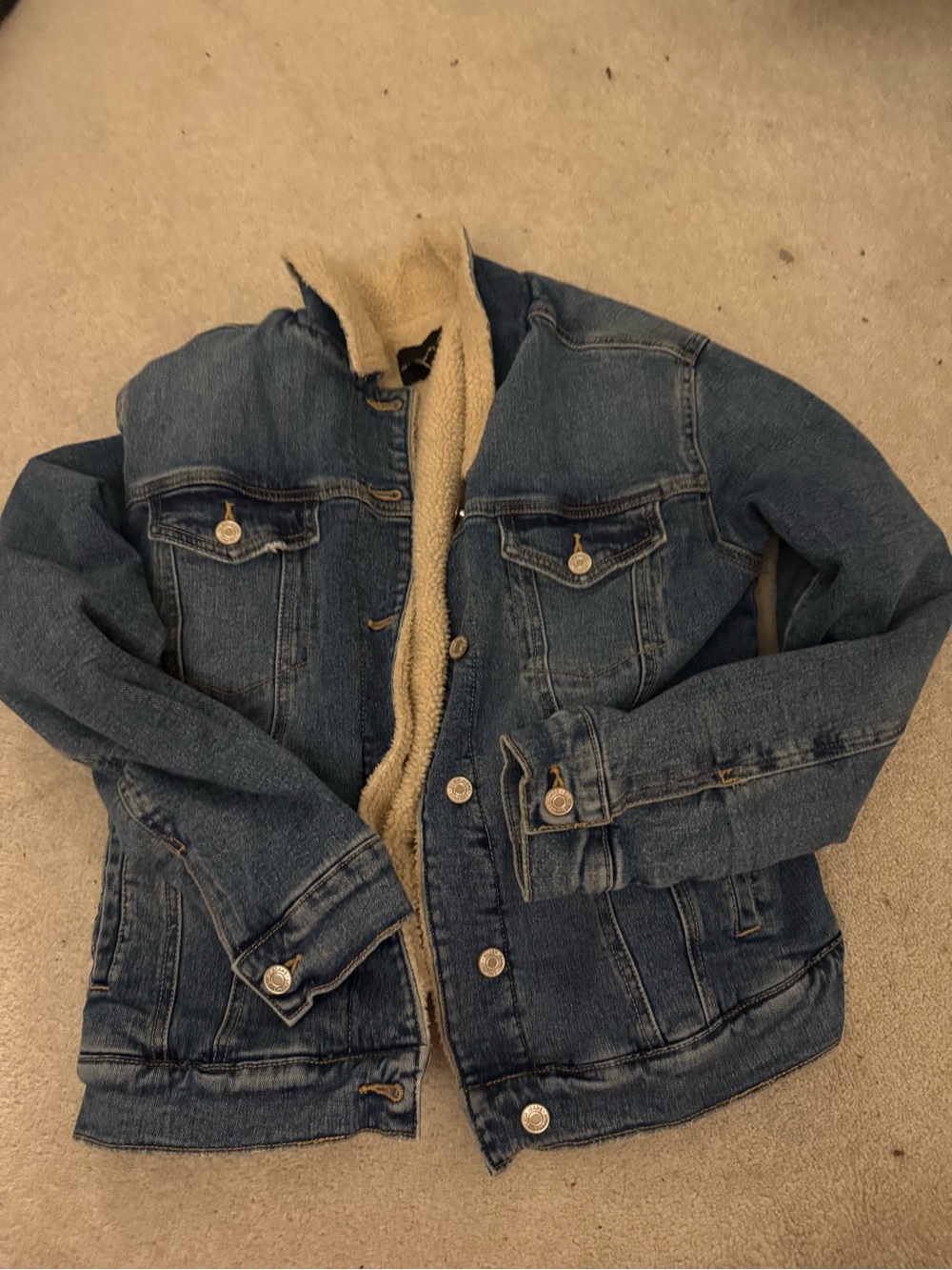 Women’s Sherpa-Lined Denim Jacket - Blue